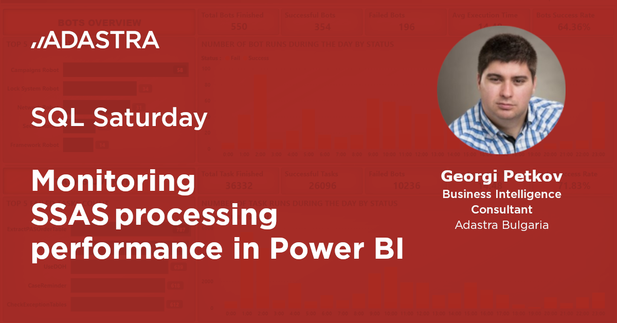 sql-saturday-georgi-petkov-1200-628-2 Georgi Petkov, Business Intelligence Consultant at Adastra Bulgaria will present at SQL Saturday 2020.